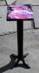 acrylic pour hand-made stand by Florence Ancillotti